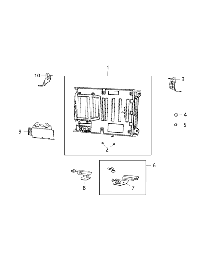 Battery Kit Power Packing Unit Diagram for 68372205AC