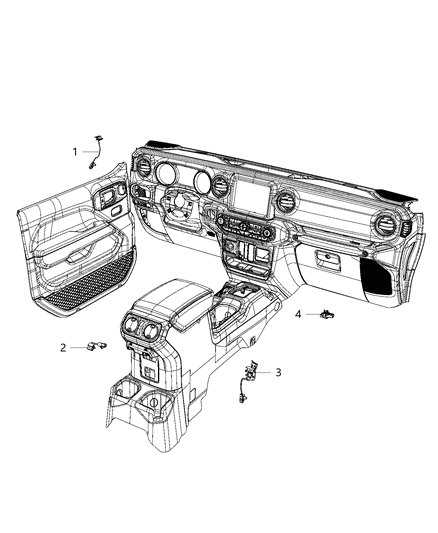 2008 Jeep Compass Lamp Courtesy Diagram for 6DB32TX7AC