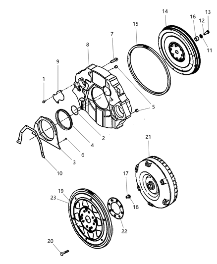 Flywheel Diagram for 52104721AD