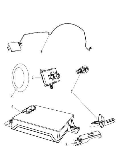 Receiver Wireless Ignition Node Diagram for 5026954AI