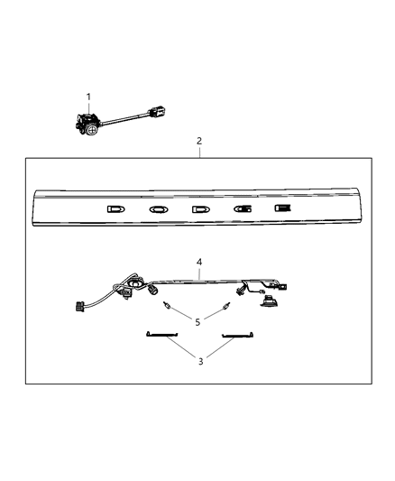 Applique License Lamp Diagram for 1VQ61JRMAD