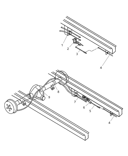 Rear Cable Diagram for 52009221AC