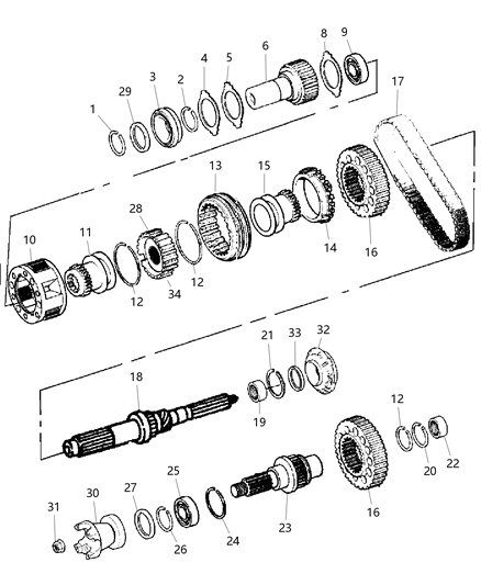 Flange Driveshaft Yoke Diagram for 5085912AA