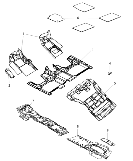 Mat Kit Floor Diagram for 5LR852X9AA