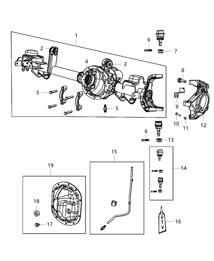 Housing Axle Diagram for 68017192AC
