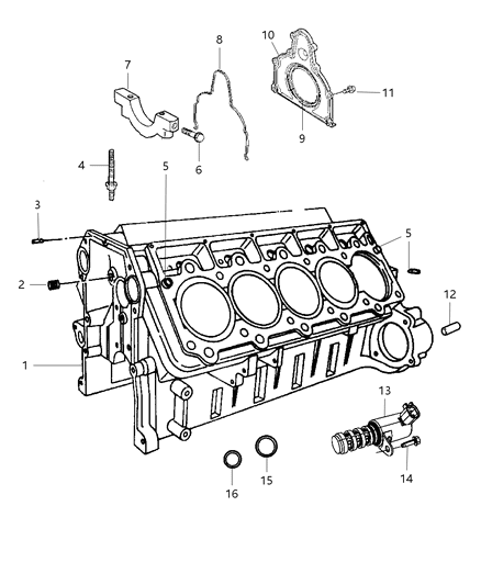 1989 Jeep Wagoneer Dowel Front Cover [10Mm] Diagram for 5245055