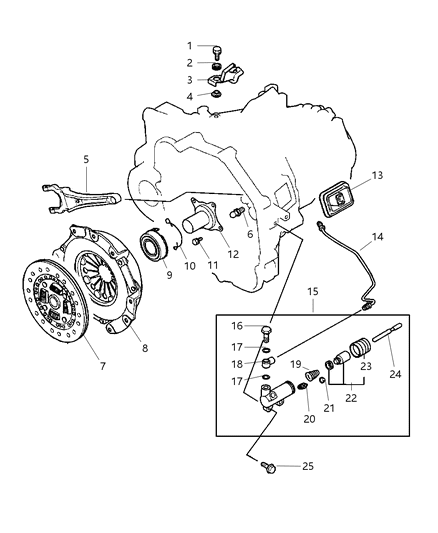 2013 Jeep Patriot Bolt Diagram for MF244852