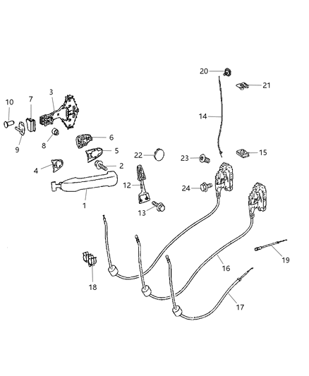 2017 Ram ProMaster 3500 Striker Door Latch Diagram for 68010232AA