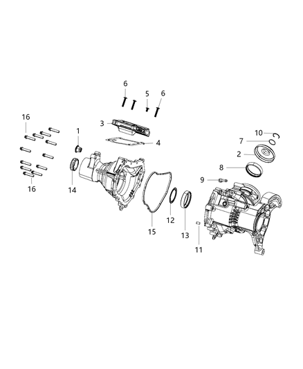 2019 Chrysler 300 Actuator Transfer Case Diagram for 68321285AB