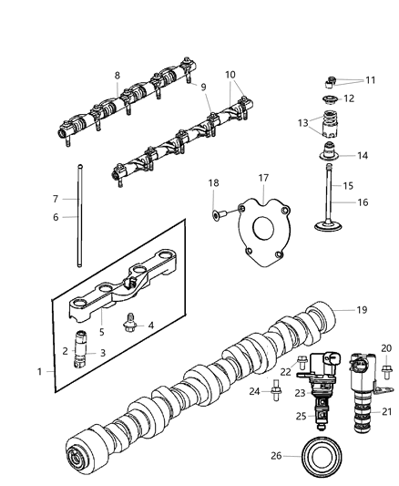 Lifters And Yoke Hydraulic Engine Diagram for 5038786AB