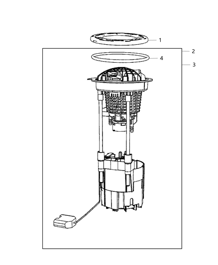 1988 Dodge Shadow Module Kit Fuel Pump/Level Unit Diagram for 68237110AB
