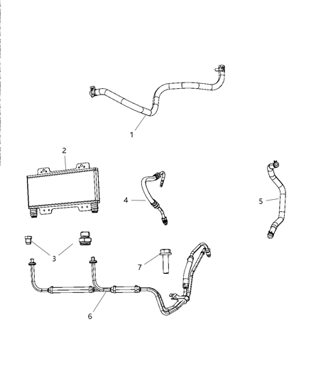 1987 Jeep Wagoneer Connector Power Steering Cooler Diagram for 5290238AA