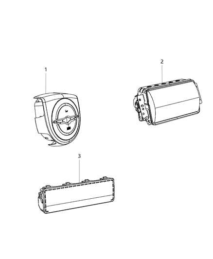 Air Bag Driver, Driver Side Diagram for 1VQ64DX9AC