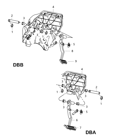 Pedal And Pad Brake [Xa8] Diagram for 52122405AD