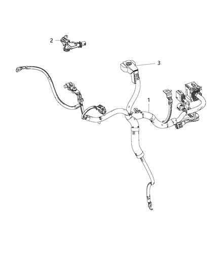 1996 Dodge Stealth Terminal Battery Positive Diagram for 68349032AA