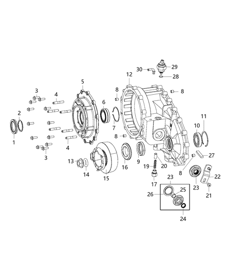 Flange Output Diagram for 68002022AA