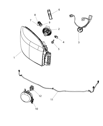 Wiring Fog Lamp Jumper Diagram for 68046303AB