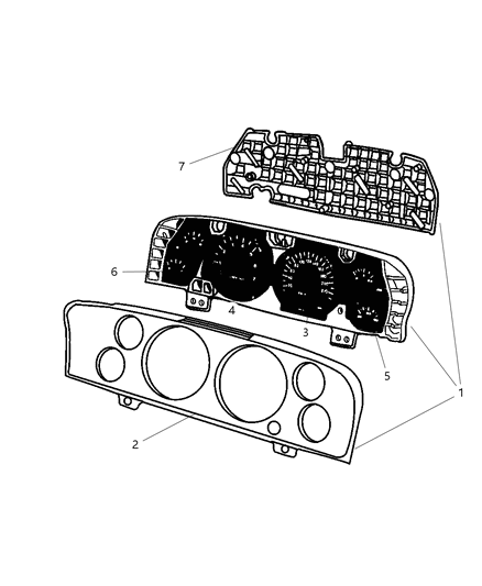 Instrument Cluster Diagram for 56010575AE