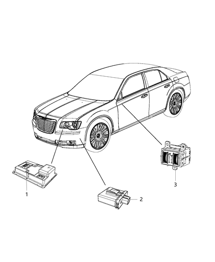2002 Dodge Ram 2500 Module Headlamp Leveling Diagram for 57010712AD