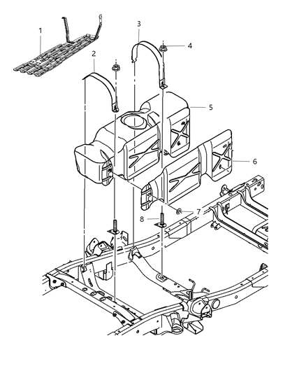 2010 Jeep Liberty Tank Fuel Diagram for 5147186AB