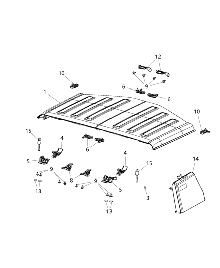 Bracket Latch Diagram for 68293600AB