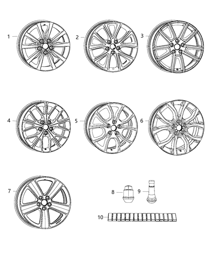 Wheel Aluminum Diagram for 6DH24RNWAA