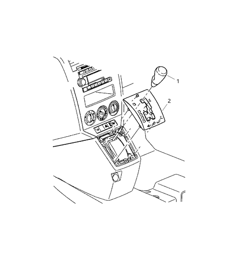 1993 Dodge D250 Bezel Console PRNDL Diagram for ZH65XZ2AB