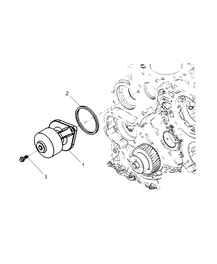 2011 Ram 5500 Pump Water Diagram for 68003402AA
