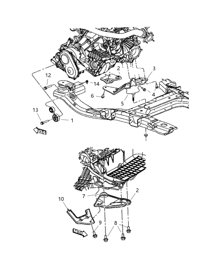 Strut Engine Diagram for 5510048AA