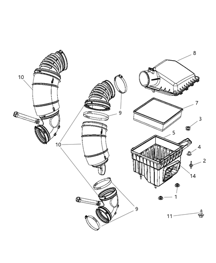 Duct Clean Air Diagram for 53032944AE