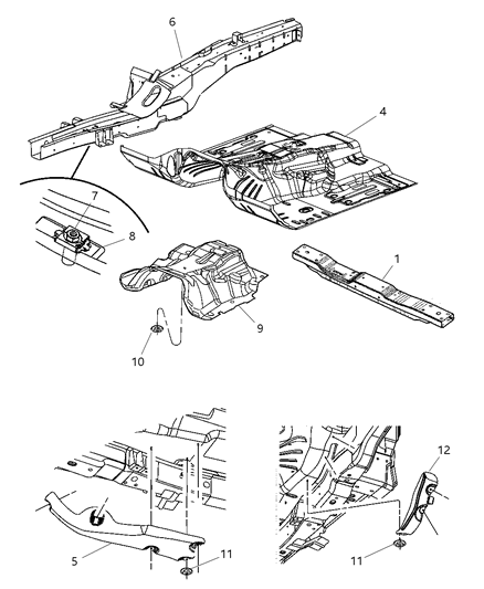 Rail Frame Side Diagram for 55394058AO