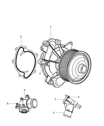 Housing Thermostat Diagram for 5175583AB