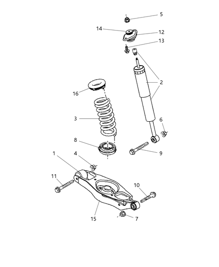 2008 Dodge Challenger Spring Link Diagram for 4782598AE