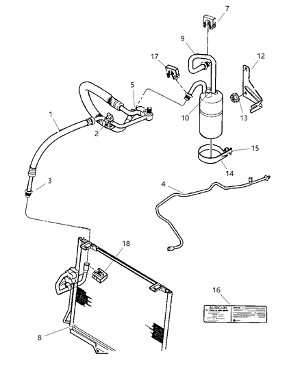 2022 Jeep Grand Wagoneer Condenser A/C Diagram for 55037512AB