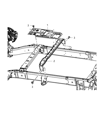 2003 Jeep Liberty Skid Plate Front Axle/Transfer Case Diagram for 52022048AJ