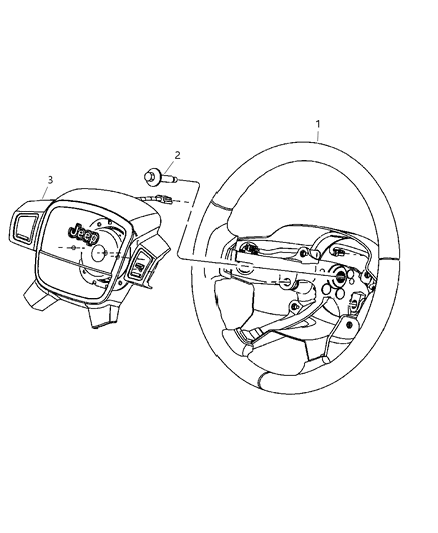 Wheel Steering Diagram for 1DG831DVAF