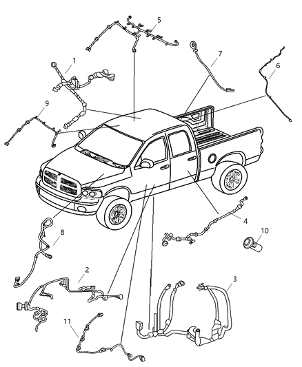 Wiring Rear Door Diagram for 56051694AA