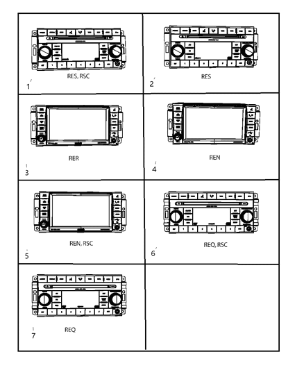 2012 Jeep Wrangler Radio Am / Fm / Dvd / Hdd / Mp3 / SDARS / Rear Camera Diagram for 5064244AG