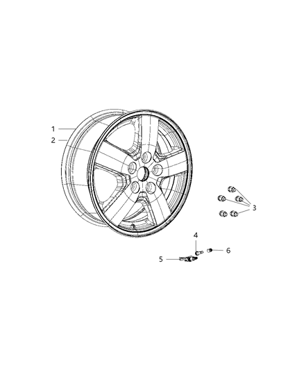 Wheel Aluminum Diagram for 1EG95PAKAB