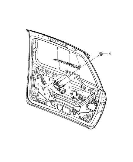 2008 Dodge Durango Motor Liftgate Wiper Diagram for 4894283AB