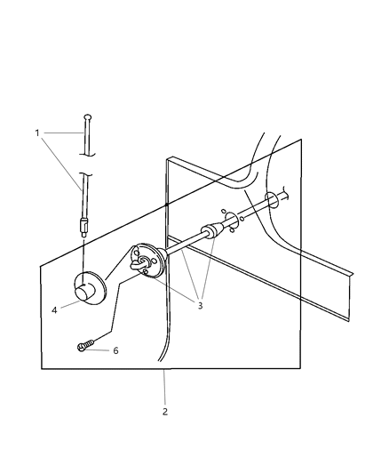 1991 Jeep Grand Wagoneer Antenna Base Cable And Bracket Diagram for 56008788