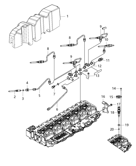 Injector Fuel Diagram for R8415374AA