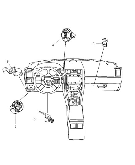 Switch Headlamp Diagram for 4602890AB