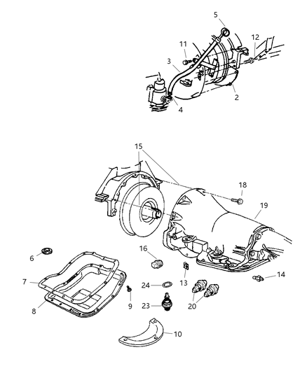 Connector Oil Cooler Tube Diagram for 52028764AA