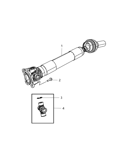 1996 Chrysler Sebring Shaft Drive Front Diagram for 52123198AA