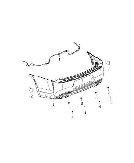 2008 Dodge Ram 2500 Sensor Parking Assist Diagram for 5MK60SBMAC