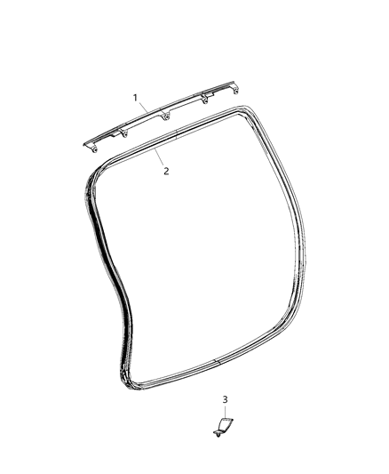 Clip Cutline Seal To Inner Panel Diagram for 6512696AA