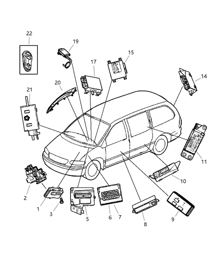 Body Control Module Diagram for 4748078AH