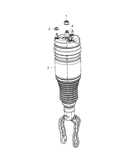 2016 Jeep Wrangler Spring And Shock Assembly Air Suspension Diagram for 68059905AB