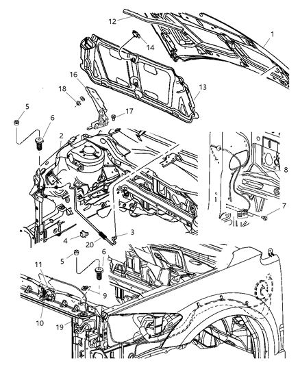 Silencer Hood Diagram for 5074231AA